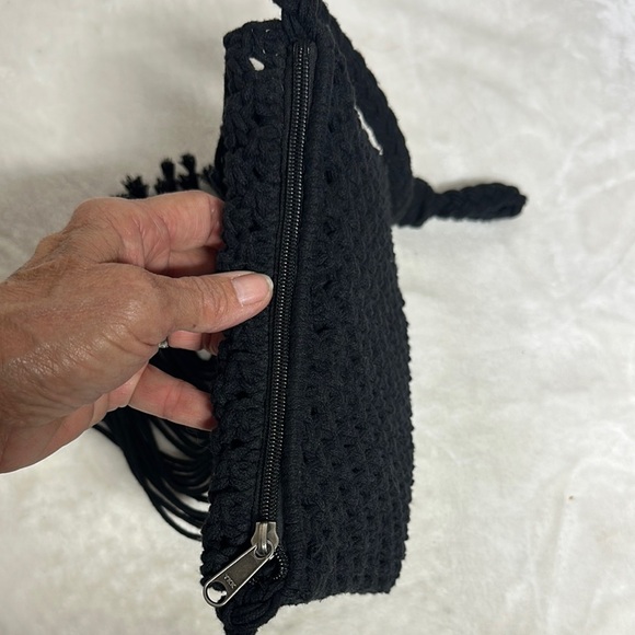 Rip Curl Black Crossbody Bag with Fringe Accents - Picture 10 of 11